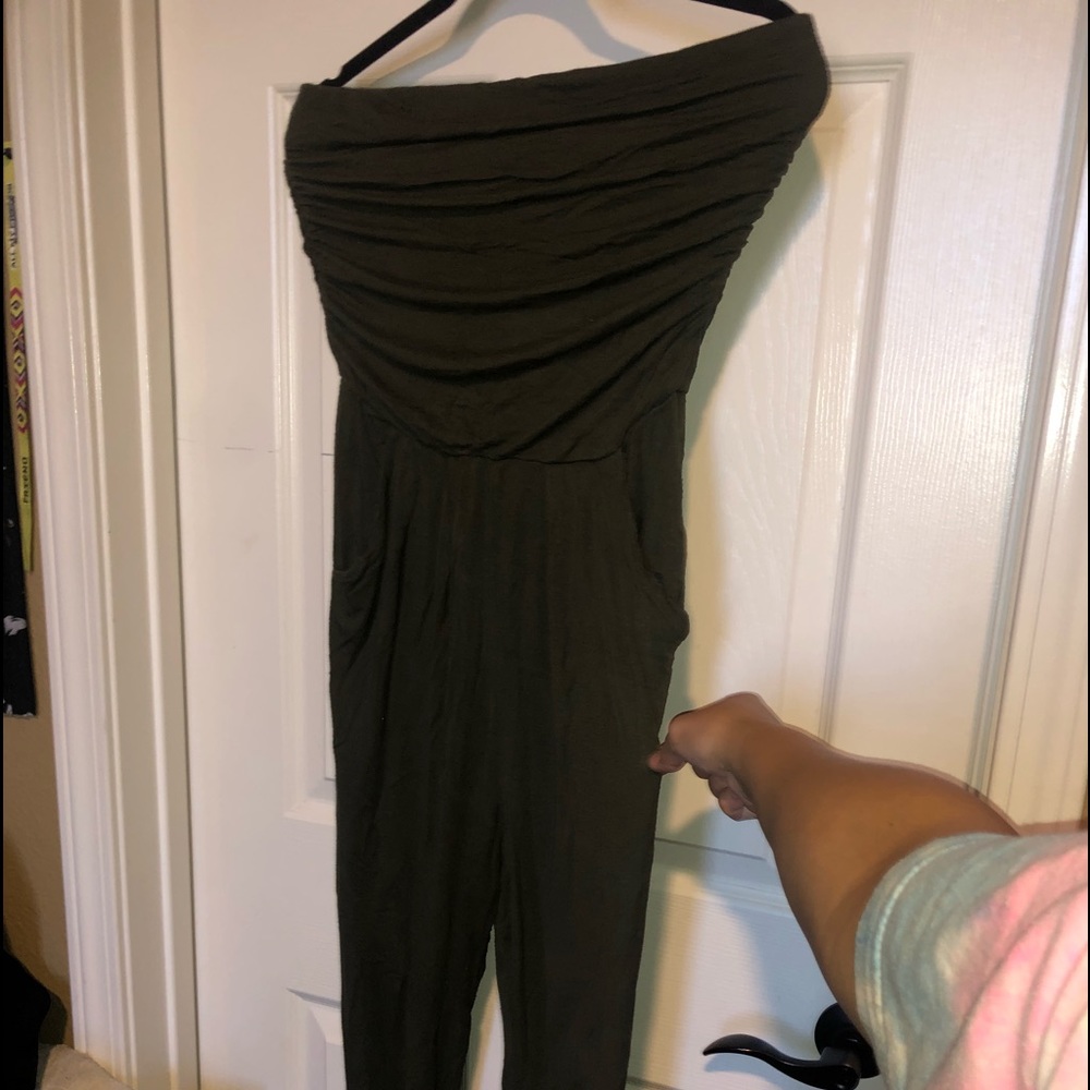 Olive Green tube romper